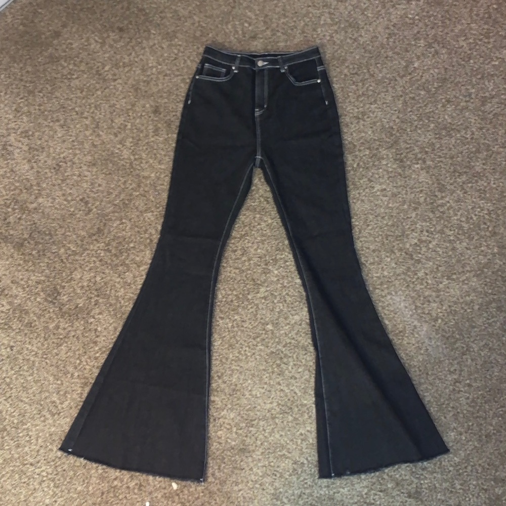 Shein Black Bellbottoms